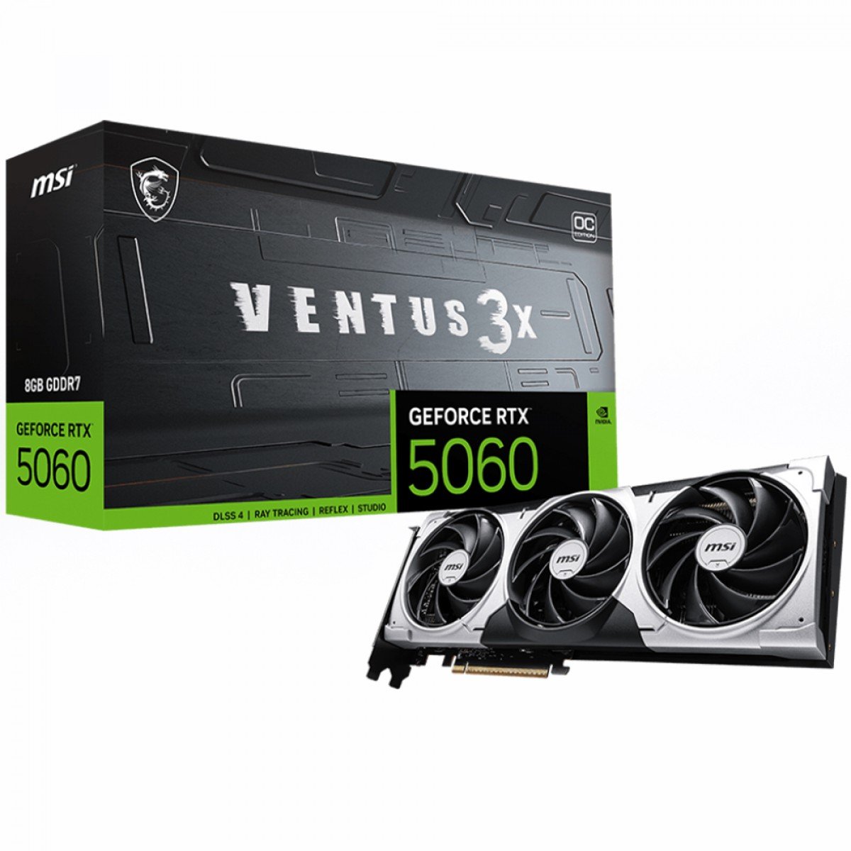 Placa de Vídeo MSI NVIDIA GeForce RTX 5060 Ventus 3X OC 8GB GDDR7