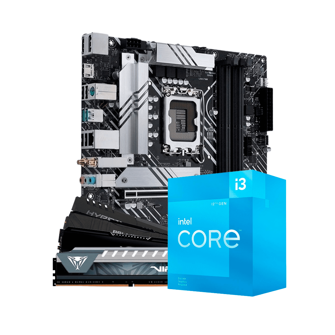 CPU i3 12100f PRO B660M-E crucial 16GB KIT PRO B660M-E DDR4 Motherboard M-ATX - Intel 12th Gen Processors