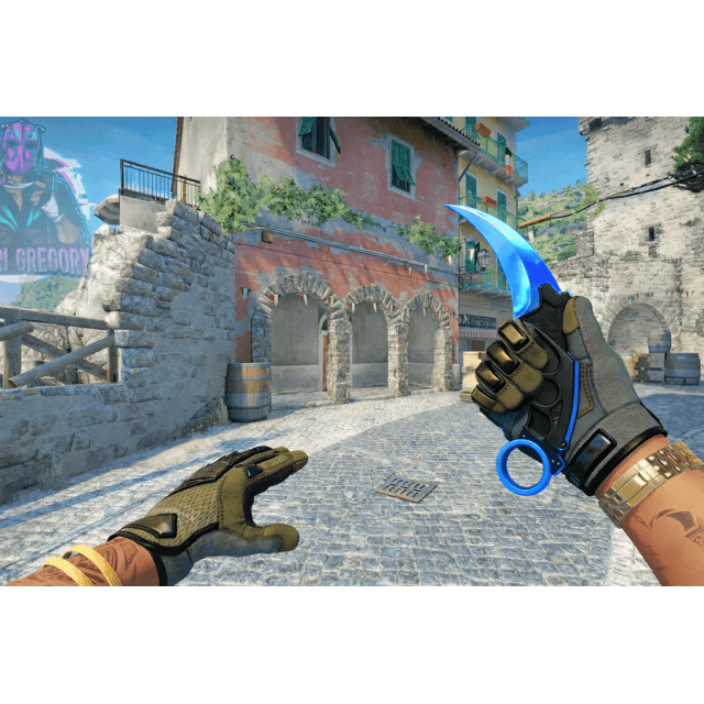 Kit Faca Karambit e Bayoneta CS-2 Decorativo Azul Itens Gamer para ...
