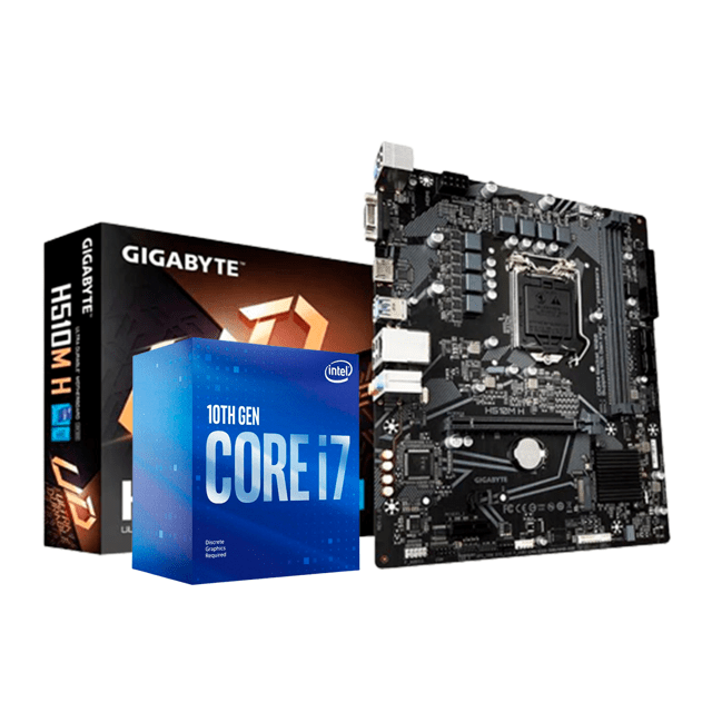 Kit Upgrade Intel i7 10700F Placa Mãe Gigabyte H510M H LGA 1200