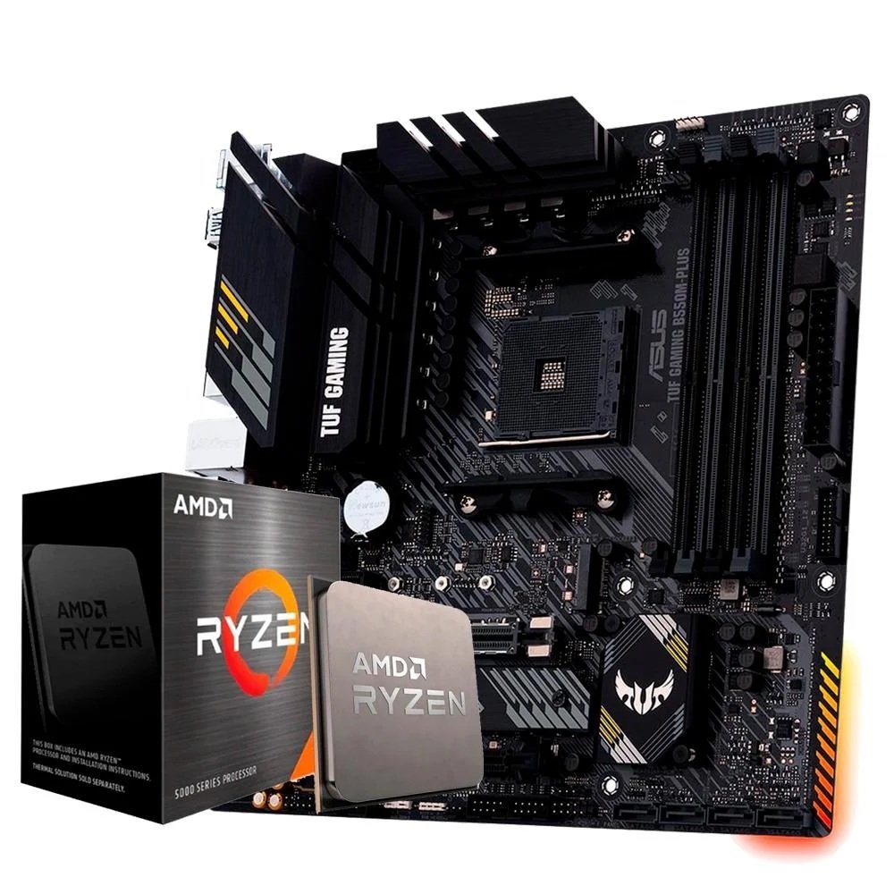 Kit Upgrade AMD Ryzen 7 5700X, Placa Mãe Asus TUF B550M-Plus