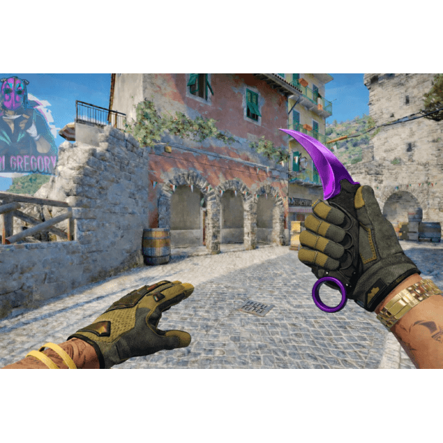 Kit Faca Karambit e Bayoneta CS-2 Decorativo Roxo Itens Gamer para ...