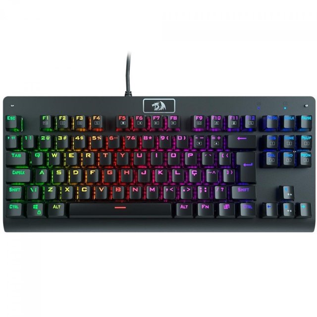 Teclado Mecânico Redragon Dark Avenger RGB ABNT2 Switch Outemu Blue K568RGB-2 PT-BLACK