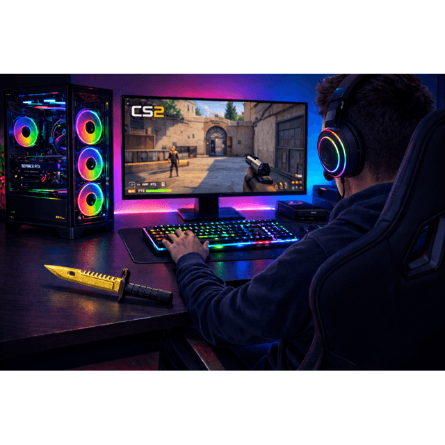 Faca M9 Bayoneta CS-2 Decorativa Dourada - Item Gamer para Setup e ...