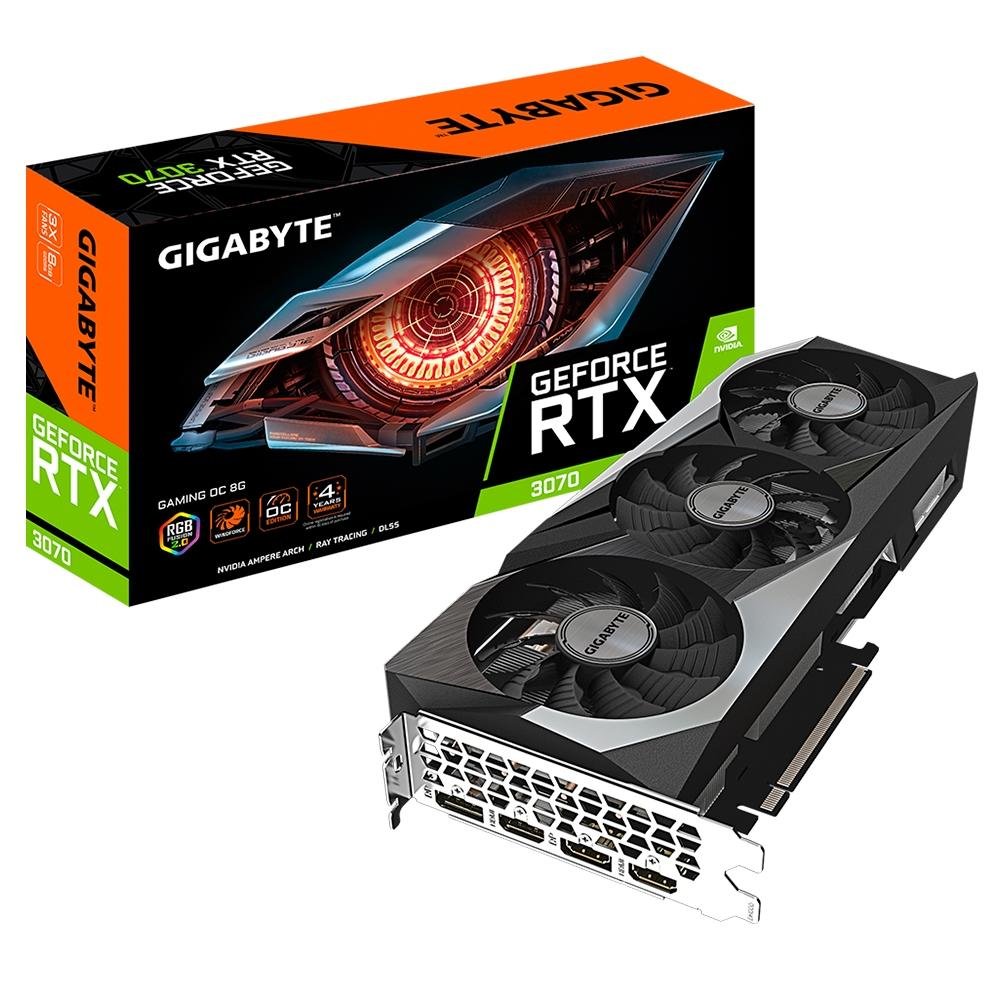 Placa de Video Gigabyte GeForce RTX 3070 Gaming OC 8GB GDDR6