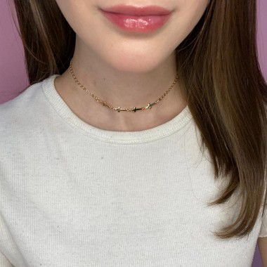 debra choker necklace in gold