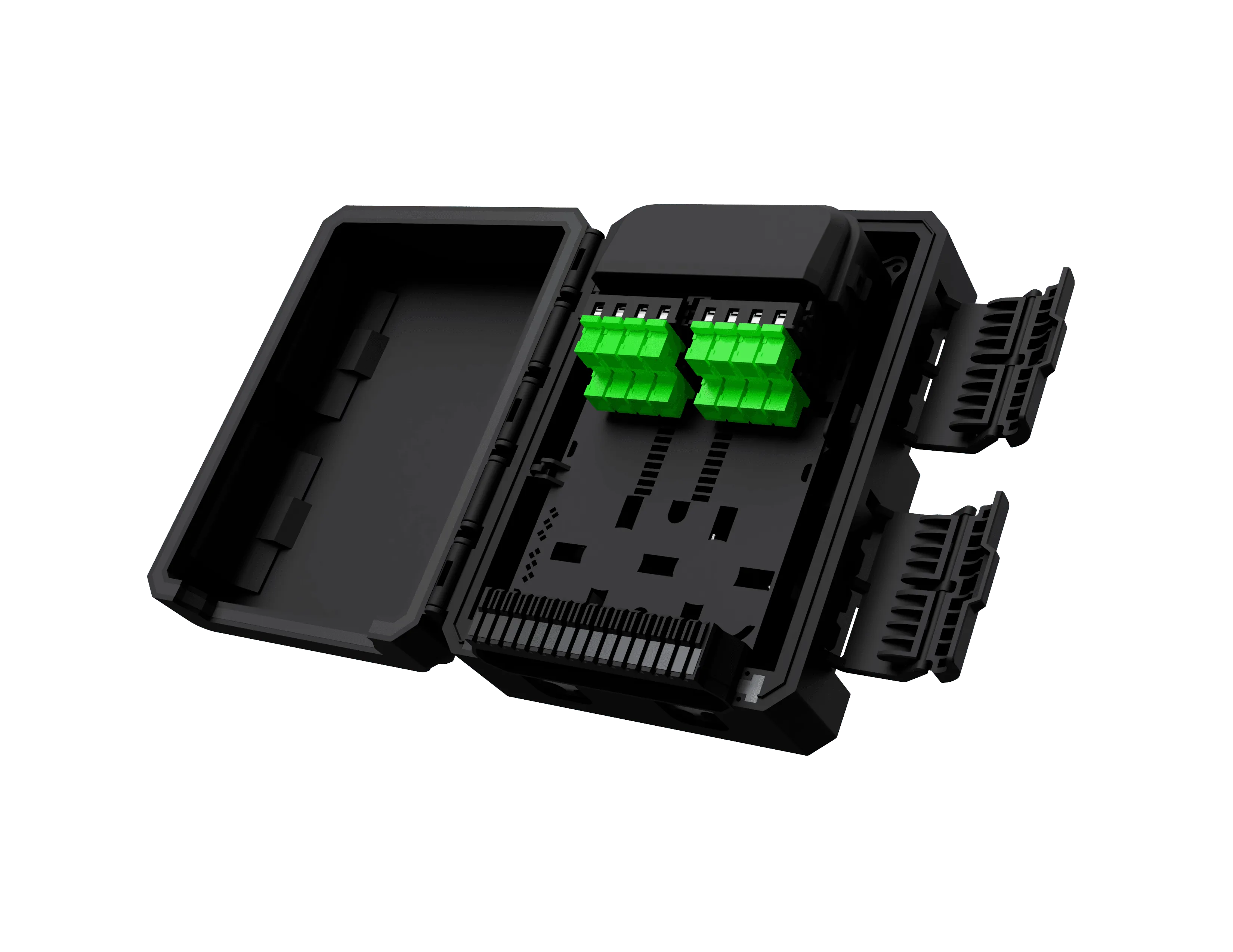 KIT MINI CTO 1X8 SC APC - 16 PORTAS - PRETA | Eletrisound telecom