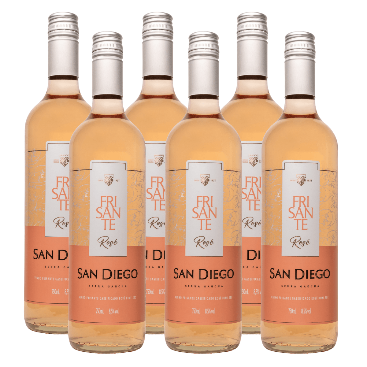 Vinho Frisante Rosé Demi-Sec San Diego 750ML Caixa 6 | Adega R2