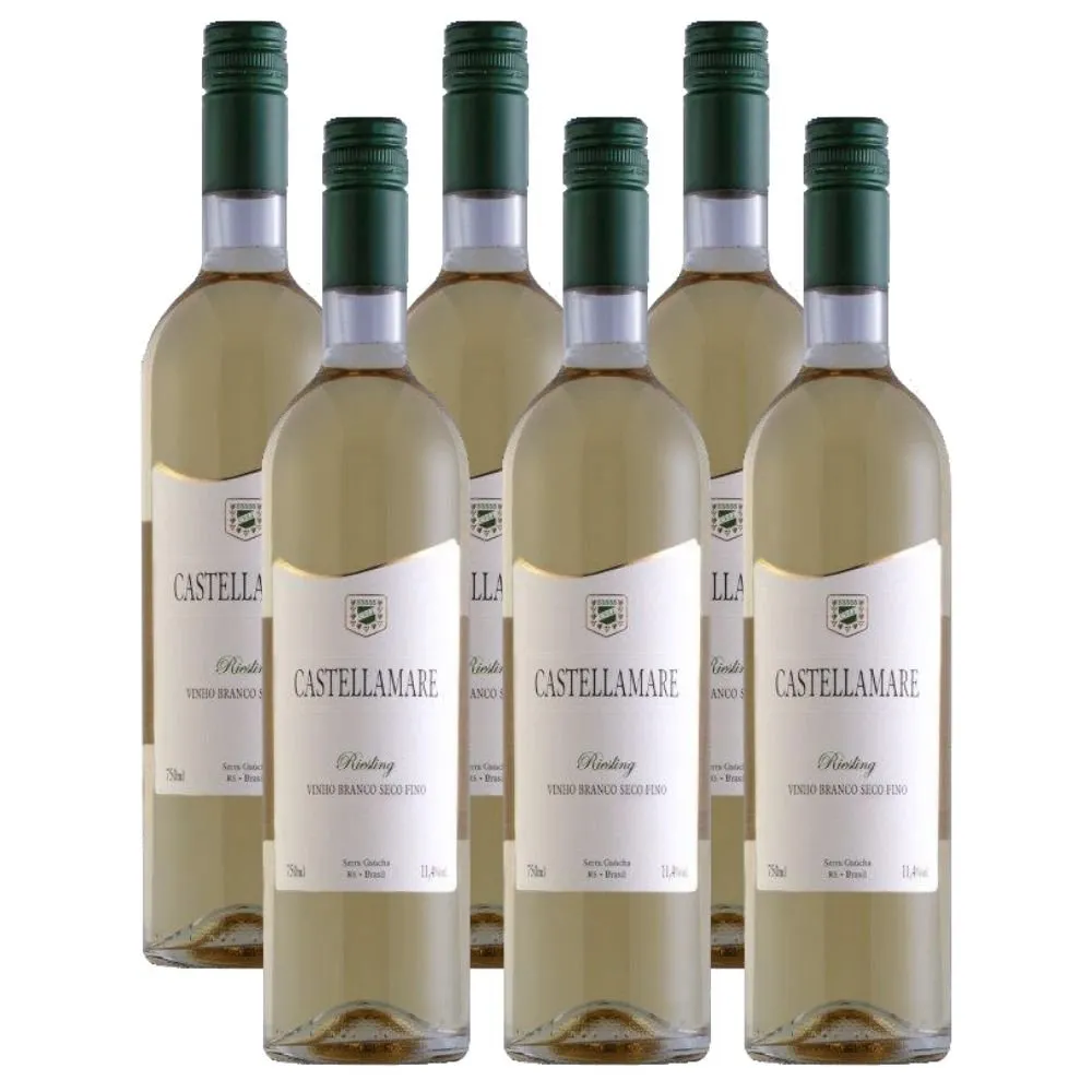 Vinho Branco Seco Riesling 750ml Castellamare - Caixa 6