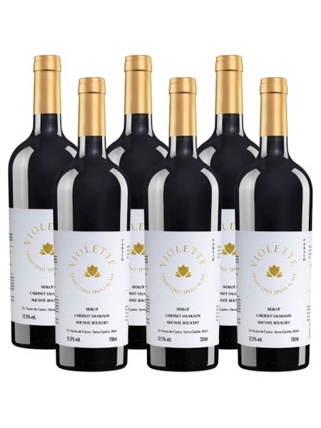Vinho Suave Violette 750ml Fausto de Pizzato - Caixa 6