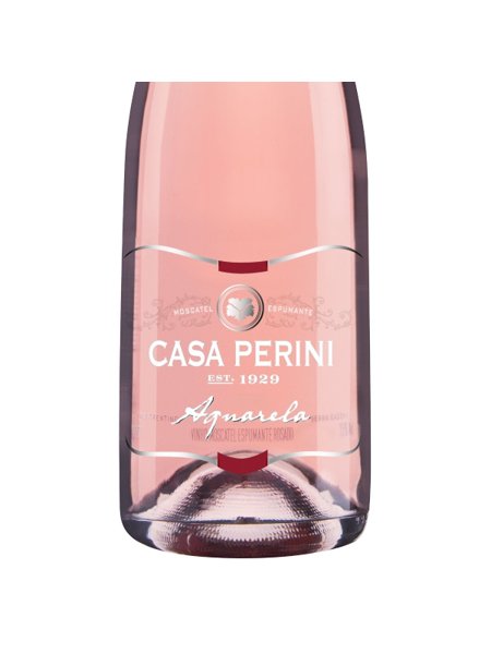 Espumante Moscatel Rosé Aquarela 750ml Casa Perini - Caixa 6