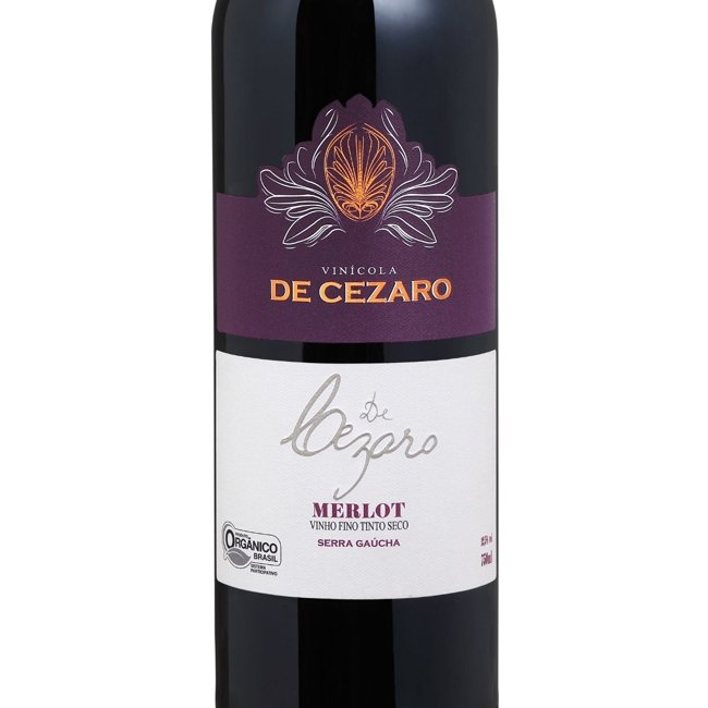 Vinho Fino Orgânico Merlot Seco De Cezaro