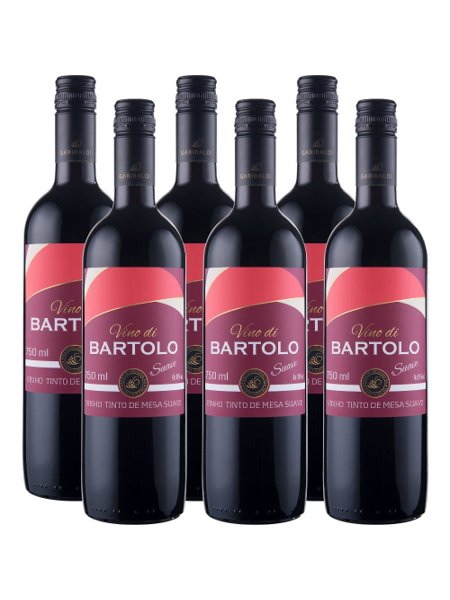 Vinho Tinto Suave Di Bartolo 750ml Garibaldi - Caixa 6