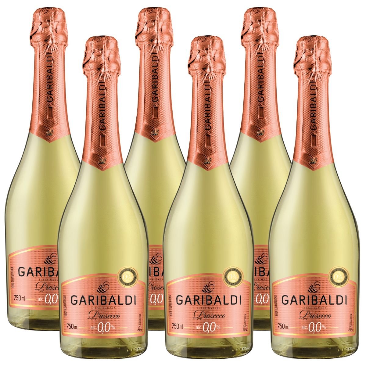 Espumante Prosecco Zero Álcool Garibaldi - Caixa 6 | Adega R2
