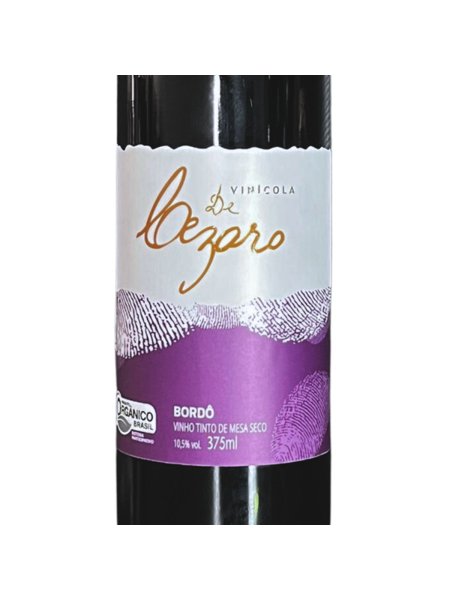 Vinho Orgânico Bordô Seco 375ml De Cezaro