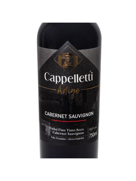 Vinho Fino Tinto Seco Cabernet Sauvignon Ádige Cappelletti