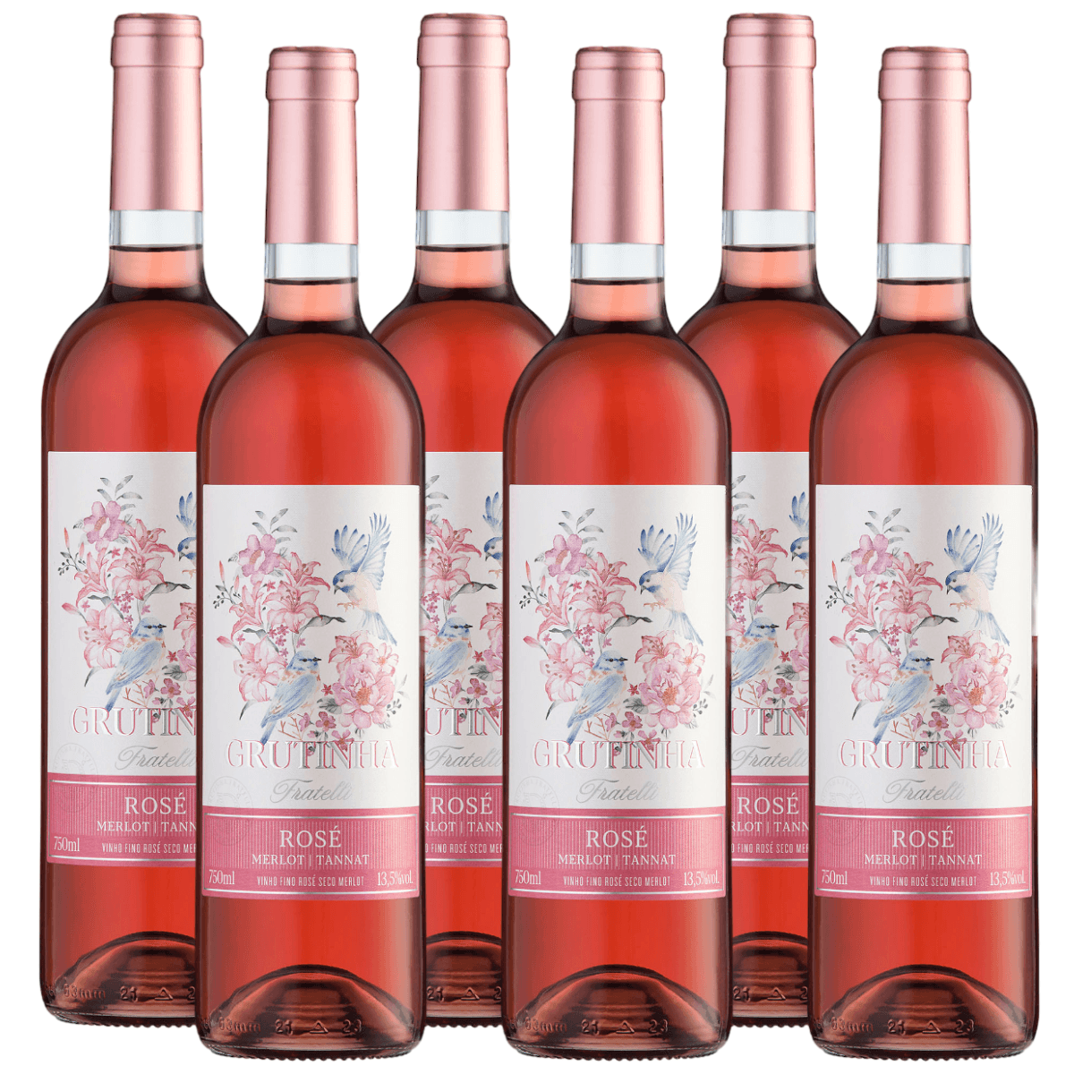 Vinho Rosé Tannat/Merlot Grutinha Fratelli - Caixa 6 | Adega R2