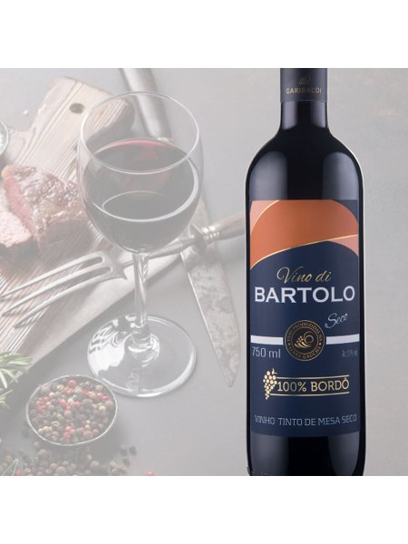 Vinho 100% Bordô Di Bartolo 750ml Garibaldi - Caixa 6