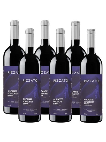 Vinho Alicante Bouschet 750ml Pizzato - Caixa 6