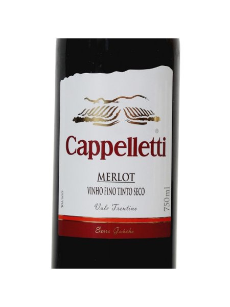 Vinho Merlot Seco 750ml Cappelletti