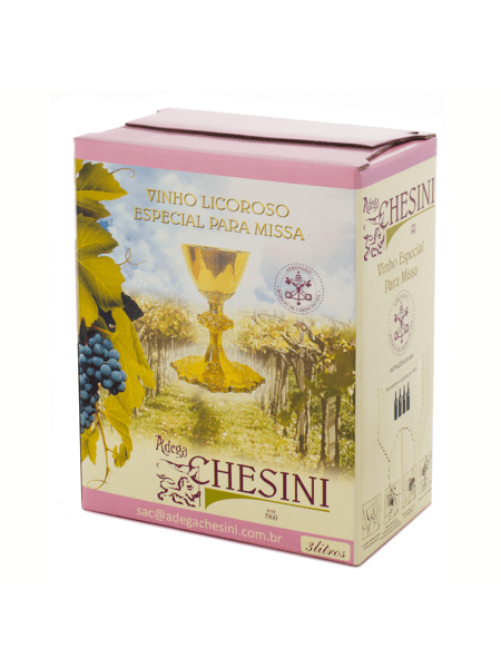 Vinho Rosado Licoroso Doce Bag-in-Box 3L Adega Chesini