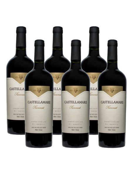 Vinho Tinto Seco Tannat 750ml Castellamare - Caixa 6
