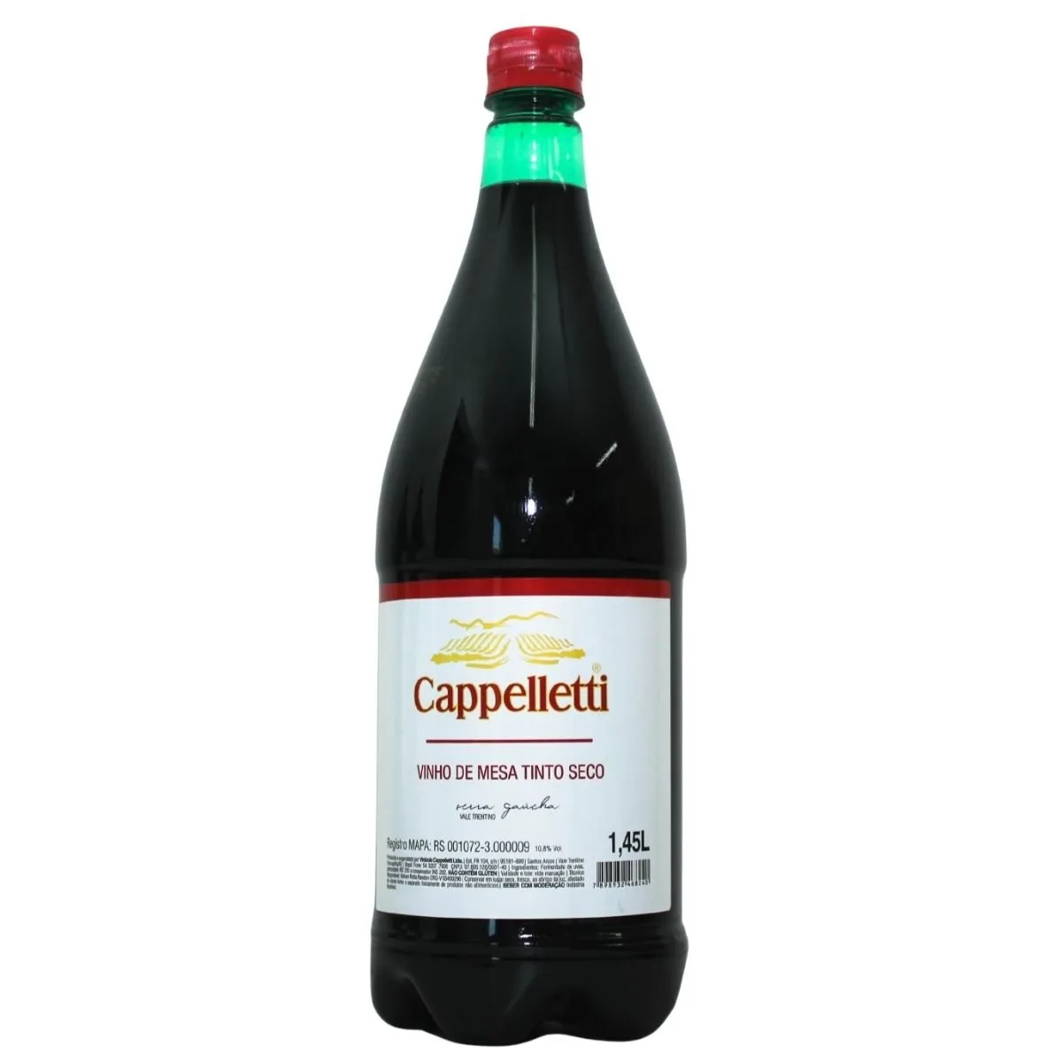 Vinho Tinto Seco de Mesa 1,45L Pet Vinícola Cappelletti