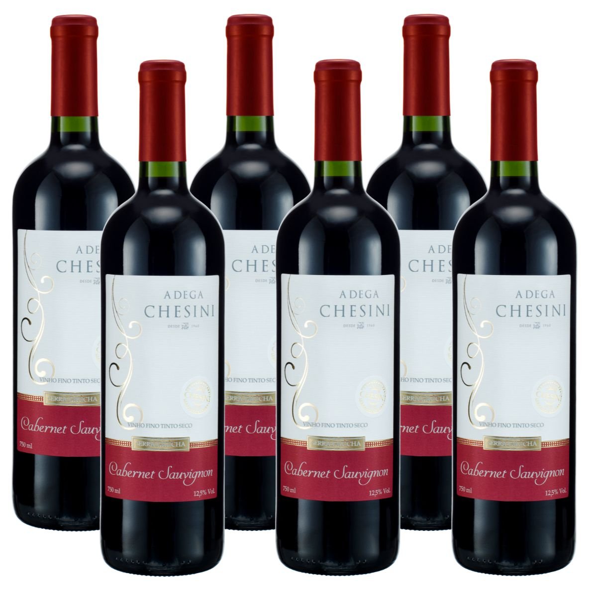 Vinho Tinto Cabernet Sauvignon Adega Chesini - Caixa 6 | Adega R2