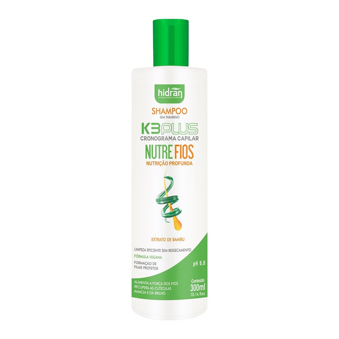 Shampoo K3 Plus Nutre Fios 300ml | Hidran Cosméticos