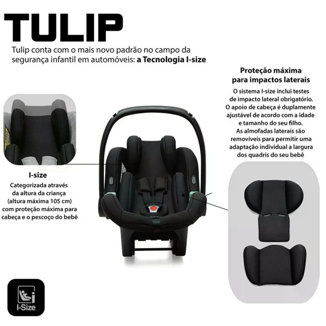 Bebe conforto tulip black abc design - comprar bebe conforto - preço bebe  conforto - Loja Bicho Papão