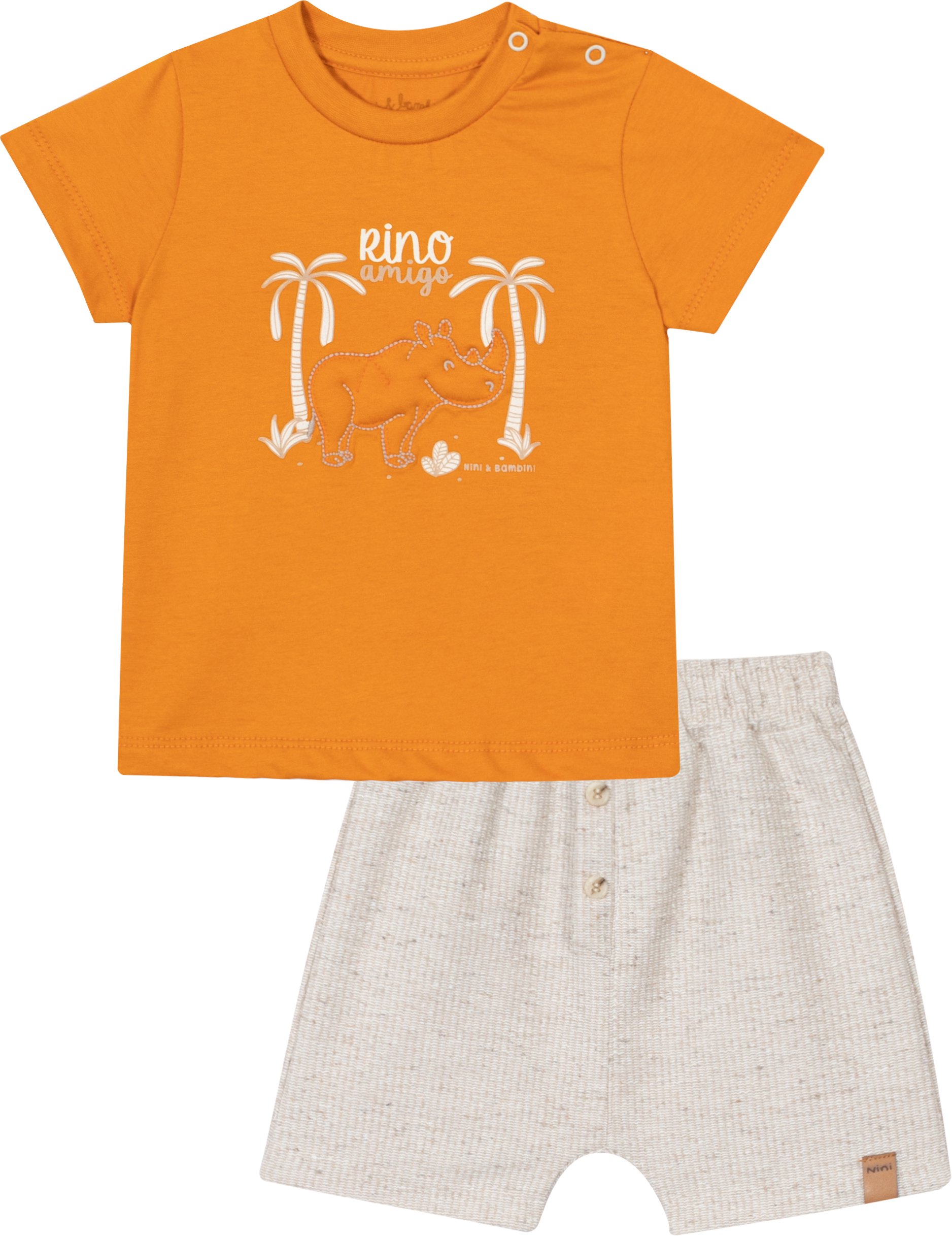 Conjunto Camiseta e Bermuda Rino - Nini Bambini