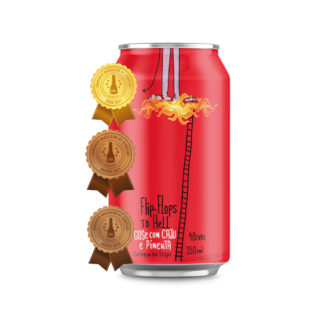 Cerveja Flip-Flops To Hell (Gose Caju e Pimenta) - Lata 350 ml - Pack com 6 latas