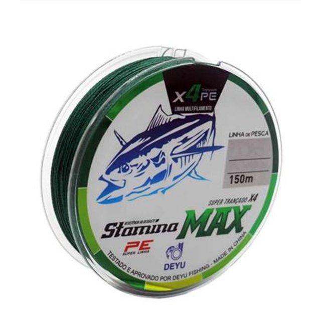 Linha Multifilamento Stamina MAX 4X 150 m Verde Deyu 30 lb 0,23 mm