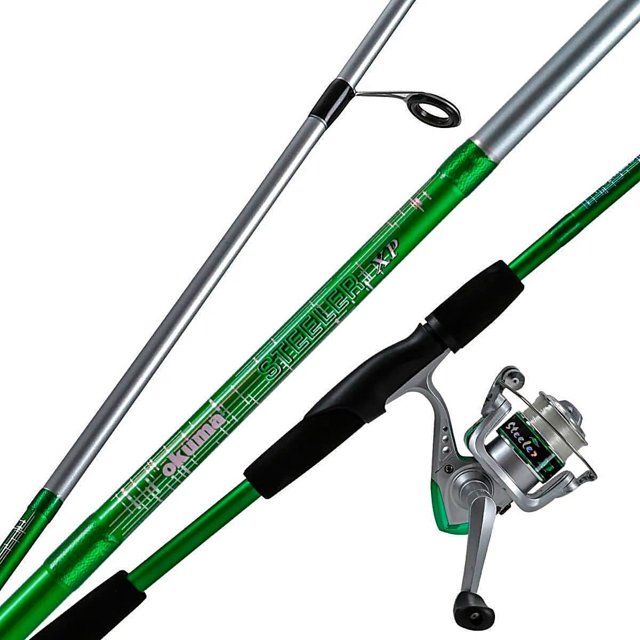 Combo Okuma Steeler-XP SLXP562GR Vara 5'6" 2 Partes Verde + Molinete 1 Rolamento Tamanho 20