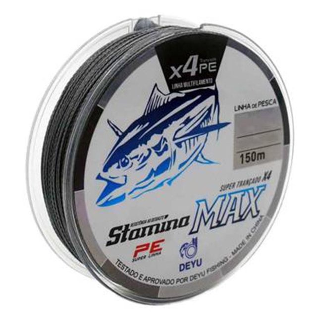 Linha Multifilamento Stamina MAX 4X 150 m Cinza Deyu 39 lb 0,26 mm