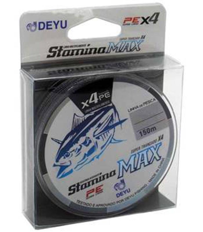 Linha Multifilamento Stamina MAX 4X 150 m Cinza Deyu 39 lb 0,26 mm