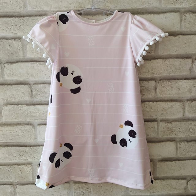 vestido infantil panda