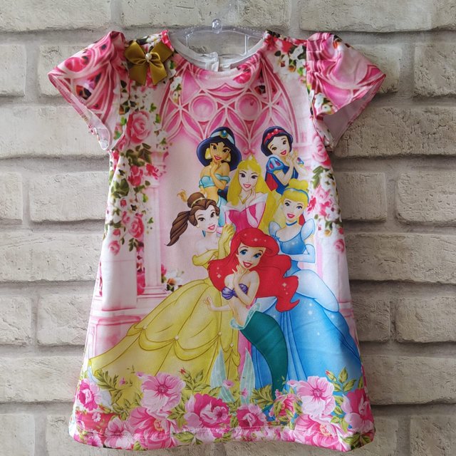 vestido infantil princesas disney