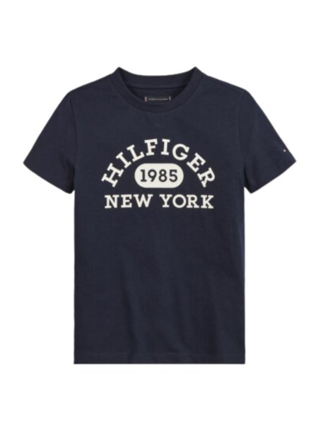 Camiseta Tommy Hilfiger Infantil Azul Logo1985
