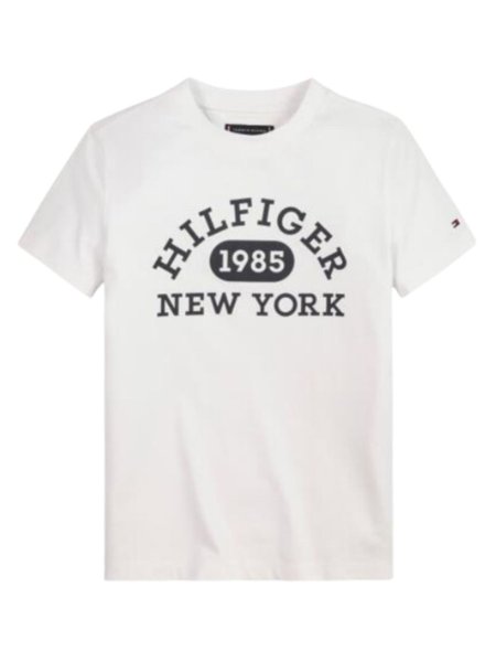 Camiseta Tommy Hilfiger Infantil Branca Logo1985