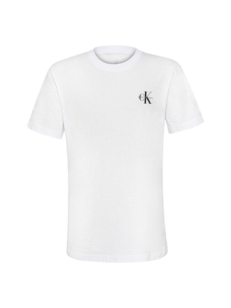 Camiseta Calvin Klein Jeans Infantil CK Peito Branca Boys Concept