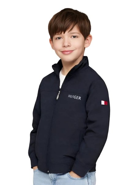 Jaqueta Tommy Hilfiger Infantil Corta Vento Marinho Boys Concept