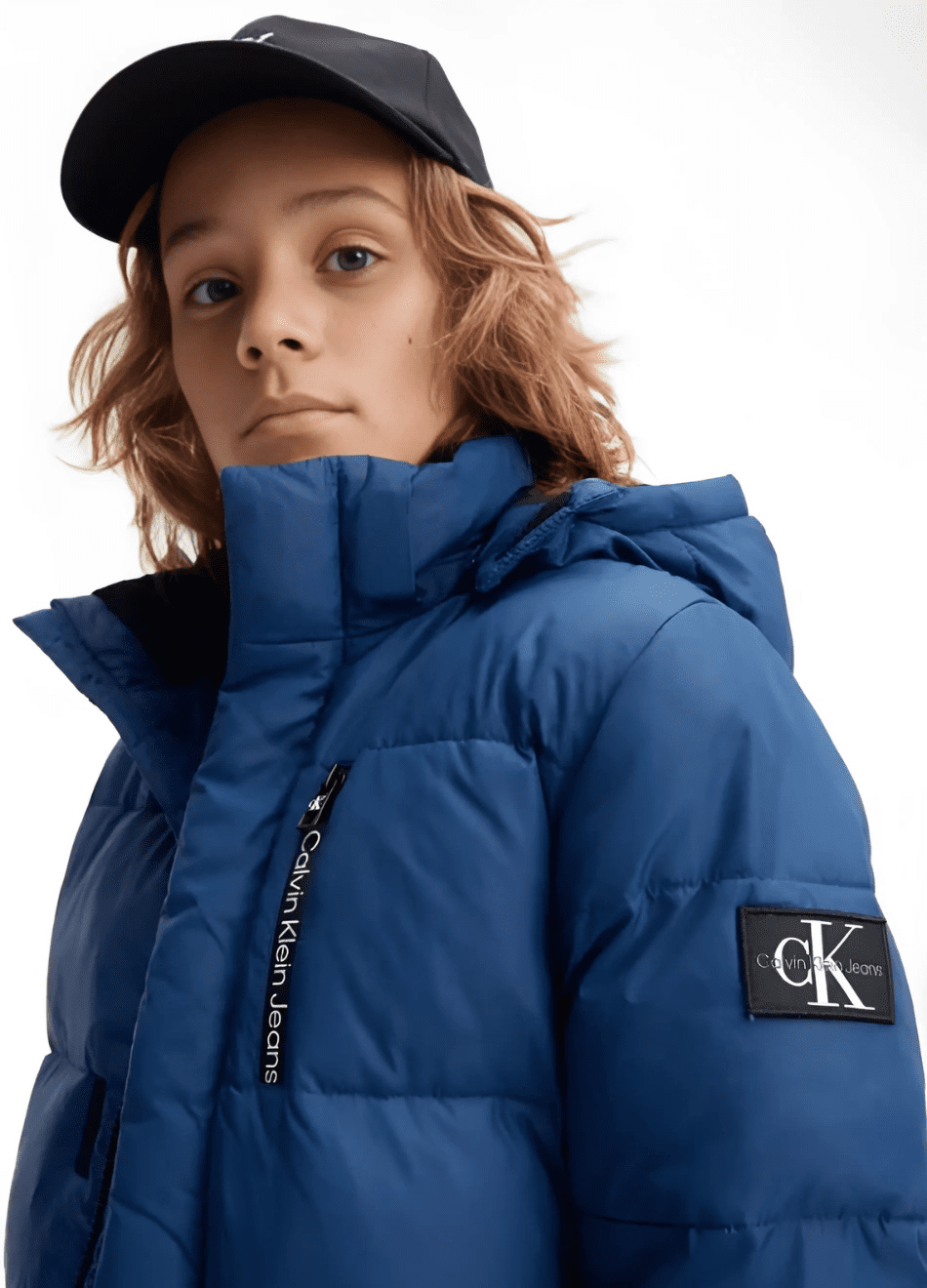 Jaqueta Calvin Klein Jeans Infantil PUFFER Azul Marinho Boys Concept