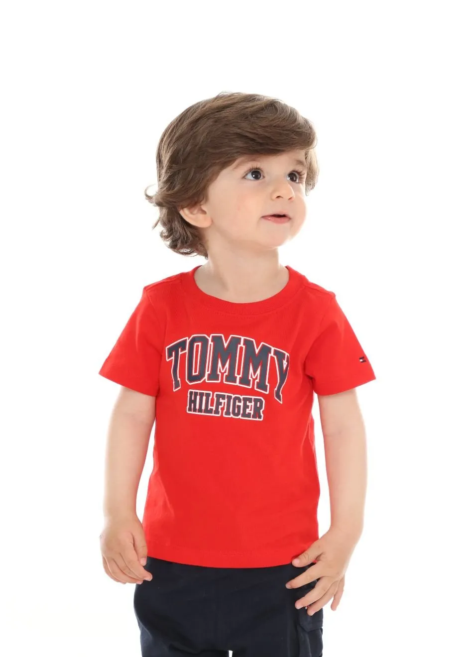 Camiseta Tommy Hilfiger Baby Estampa TH Blush Red