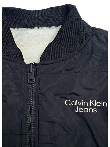 Jaqueta Calvin Klein Jeans Infantil Bomber Dupla Face Boys Concept