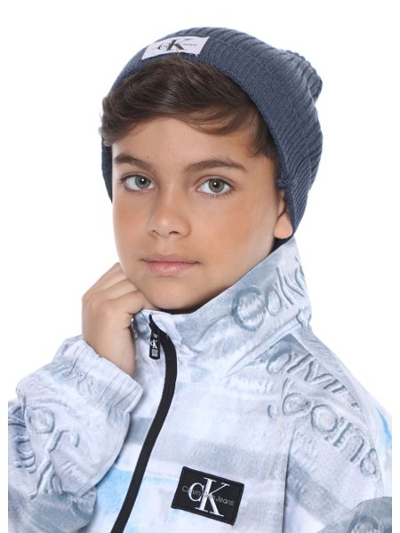 Jaqueta Calvin Klein Jeans Infantil Corta Vento Full Logo