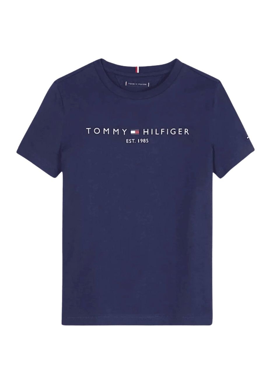 Camiseta Tommy Hilfiger Infantil Marinho Logo Peito Essential Tee
