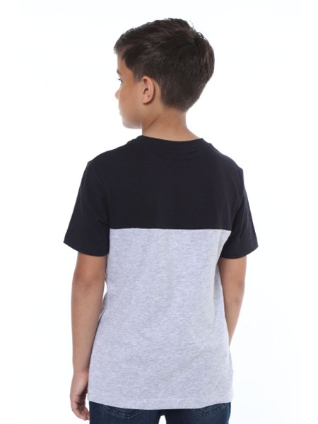 Camiseta Lacoste Infantil em Jérsei de Algodão Orgânico Colorblock