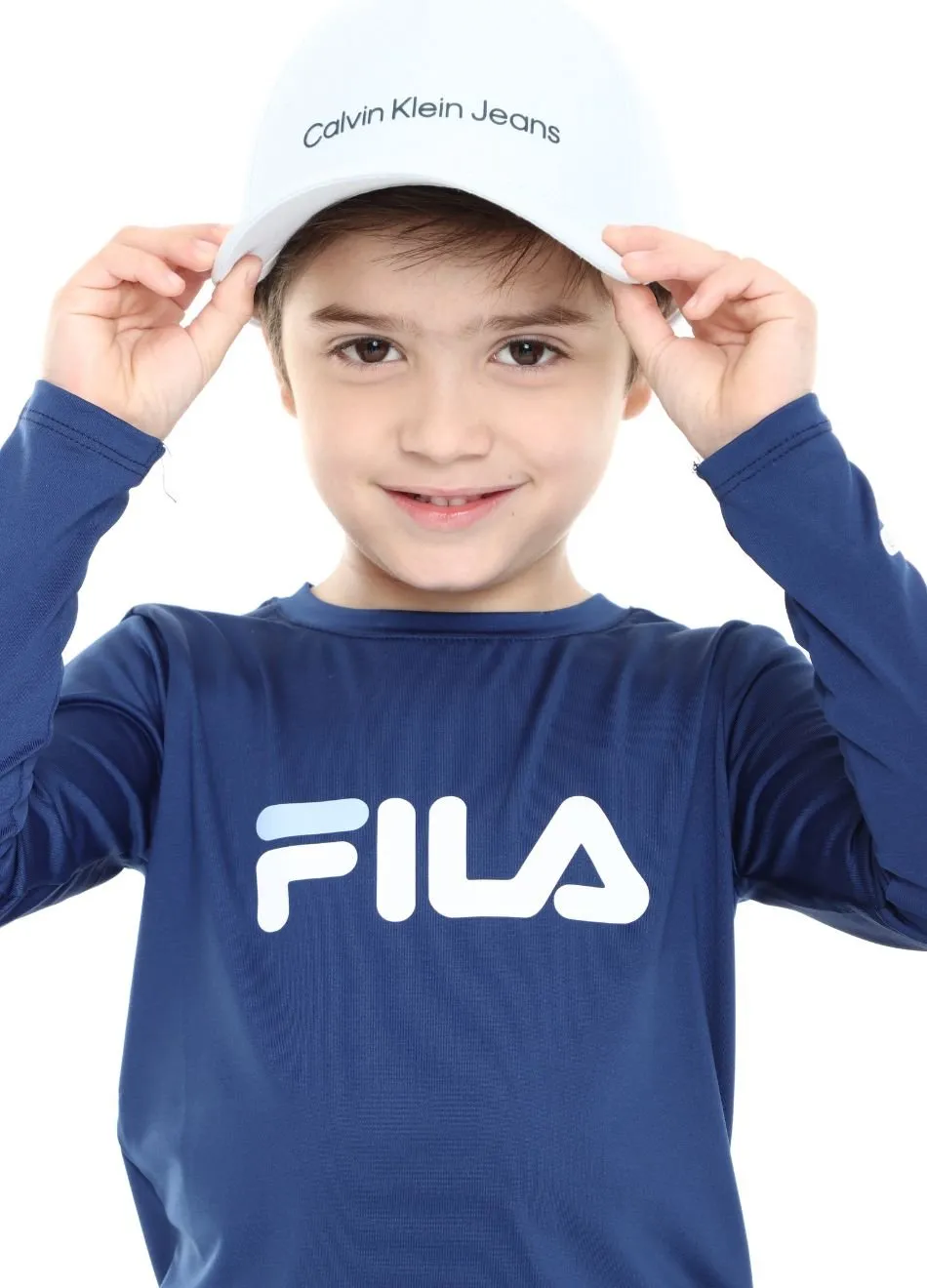 Camiseta Fila Infantil Manga Longa SunProtect 50+ Marinho Dark