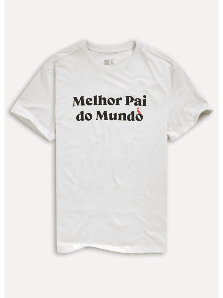 Camiseta Reserva Estampada "Melhor Pai do mundo" Off White